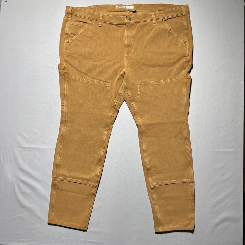 NWT Carhartt Womens Brown Relaxed Fit Twill Double Knee Work‎ Pants Size 24W